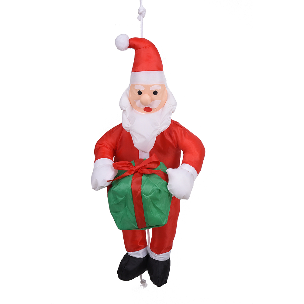 Babbo Natale da 60 cm che si arrampica sulla corda/scala/regalo/bastone di zucchero/altalena