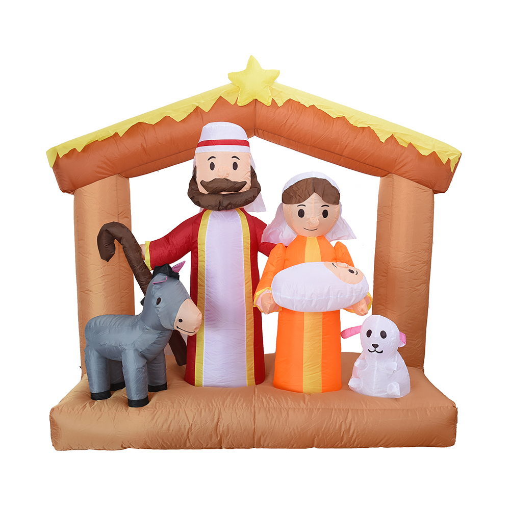 Decorazione esterna per presepe gonfiabile natalizio da 180 cm (luci a led)