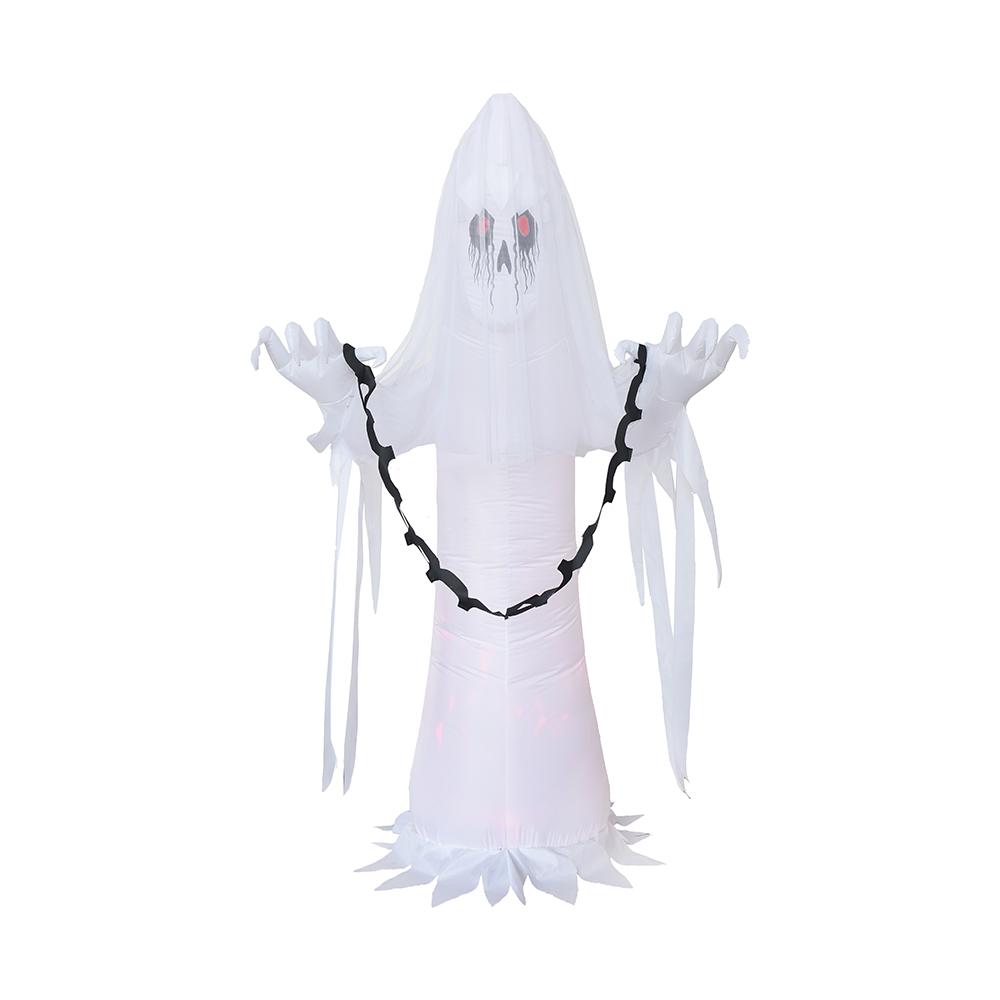 180cm Halloween gonfiabile fuoco flamle fantasma decorazione esterna (led incorporato)