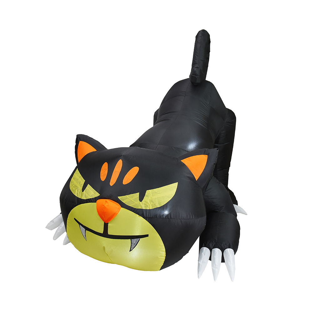 Gonfiabile gatto nero gonfiabile di Halloween da 180 cm (led integrato)